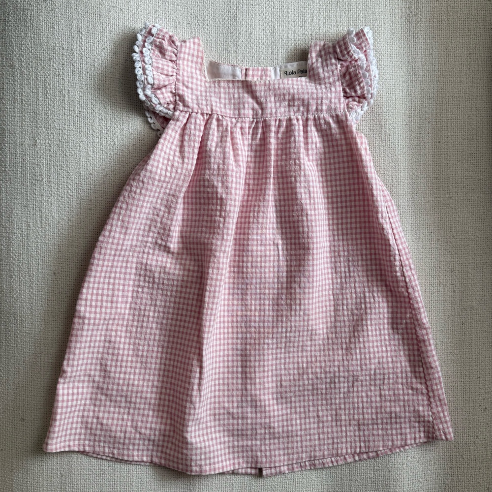Lola Palacios Pink Gingham Dress, sz 2t